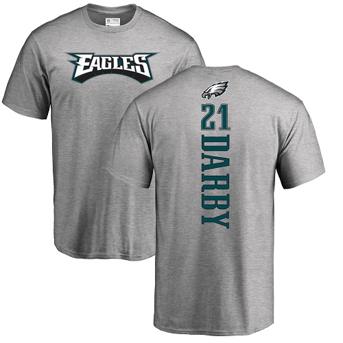 Men Philadelphia Eagles #21 Ronald Darby Ash Backer NFL T Shirt